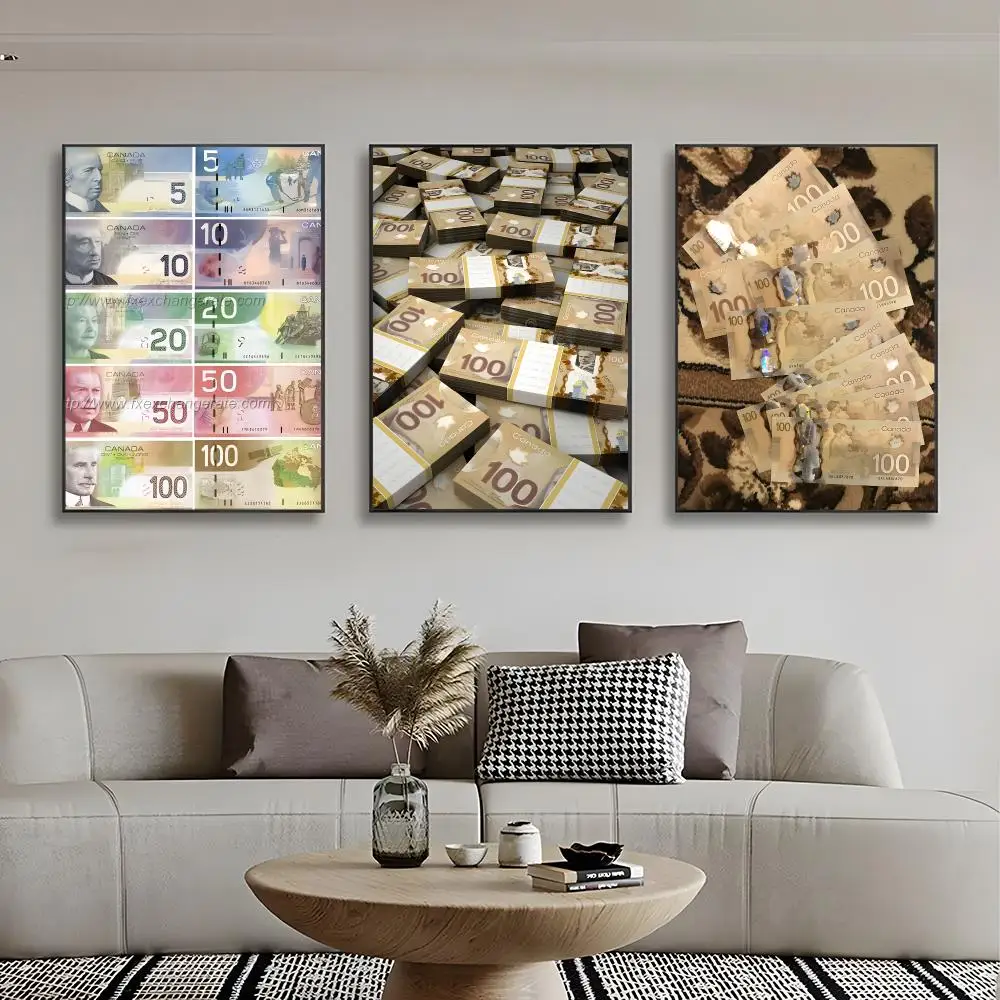 Canadian Dollar Poster High-definition stickers ideal gifts for living rooms hallways