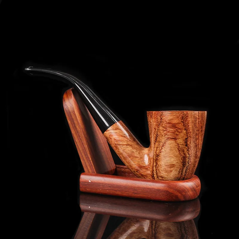 High quality Wooden Smoking Pipe Removable to Clean Handmade Vintage Durable Hookah mouthpieces Recyclable Hookah Pipe Men Gift