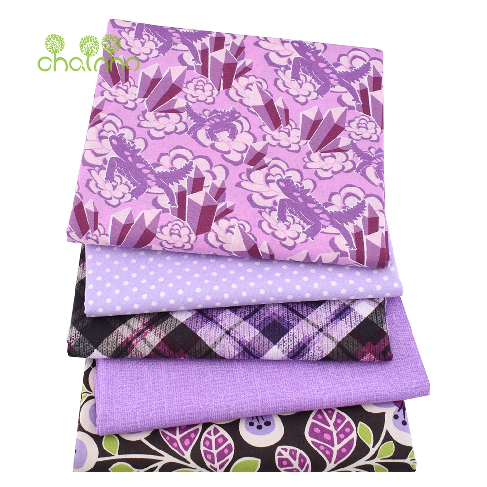 Chainho,Purple Series,Plain Cotton Fabric,Patchwork Cloth,10 Colors Of Handmade DIY Quilting & Sewing Craft,Cushion,Bag Material