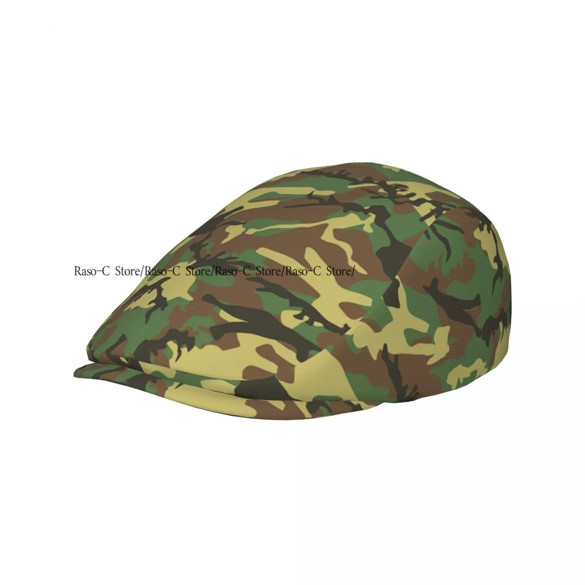 Camouflage Men Women Newsboy Cap Classic Forward Hat Ivy Flat Cap Daily Hat