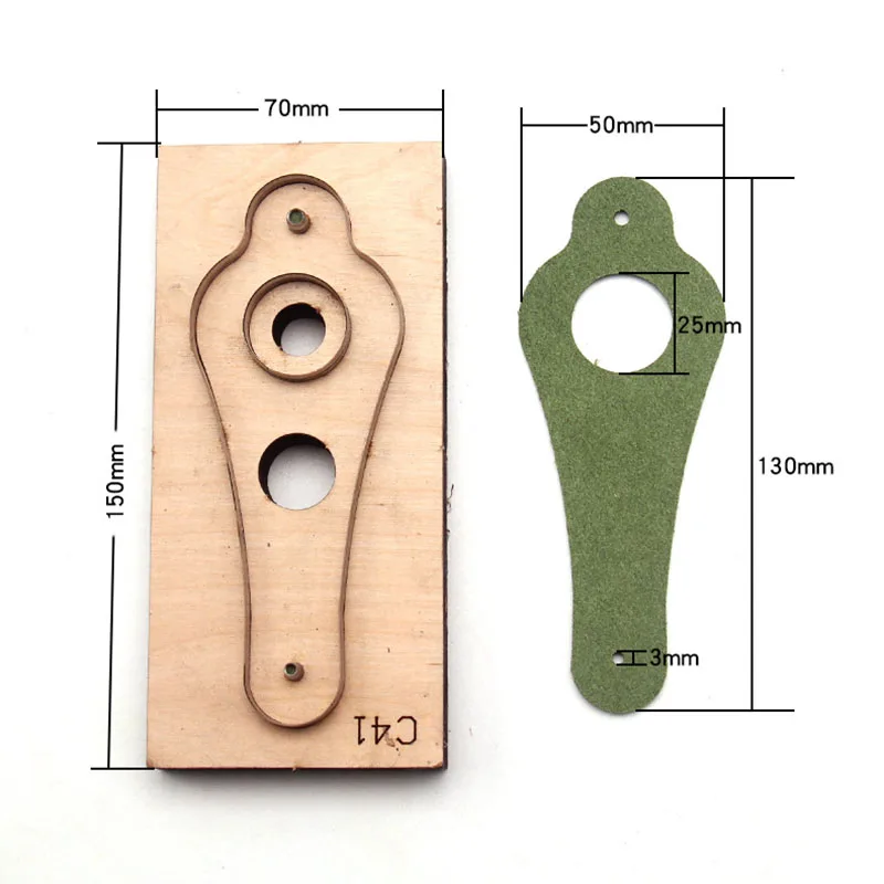 Leather Craft Dies Cut Mold Knife - Jewelry Making Glasses Holder Crafting Tool for Leather Work view 2