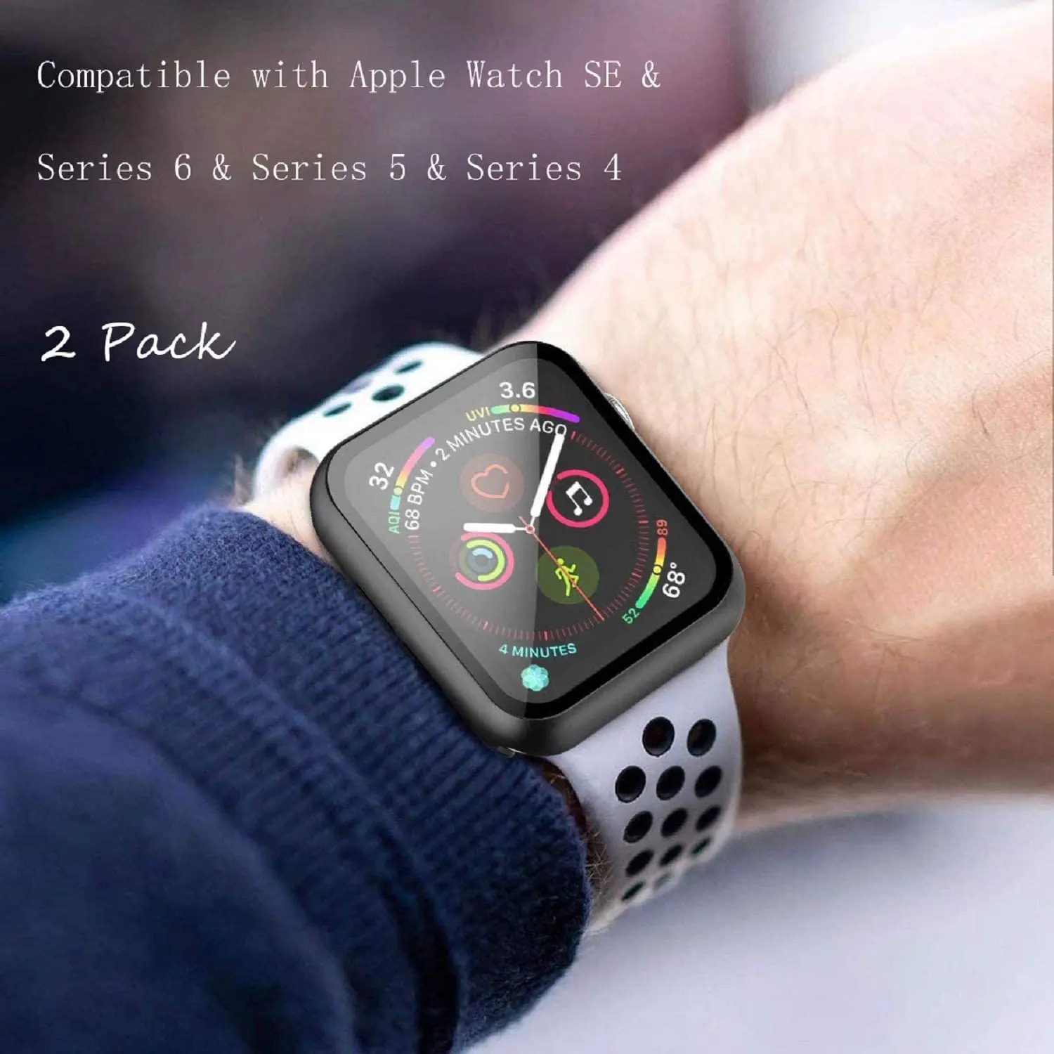 Screen Protector for Apple Watch Case 45mm 44mm 41mm 40mm iWatch Accessories Tempered Glass Apple watch Series 8 7 6 5 4 3 SE