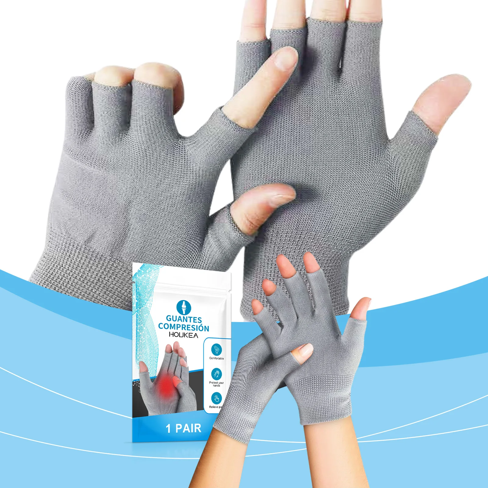 

Winter Warm Gloves for Hand Care Gentle Open-Finger Design for Joint Soothing Winter Hand Protector Gloves