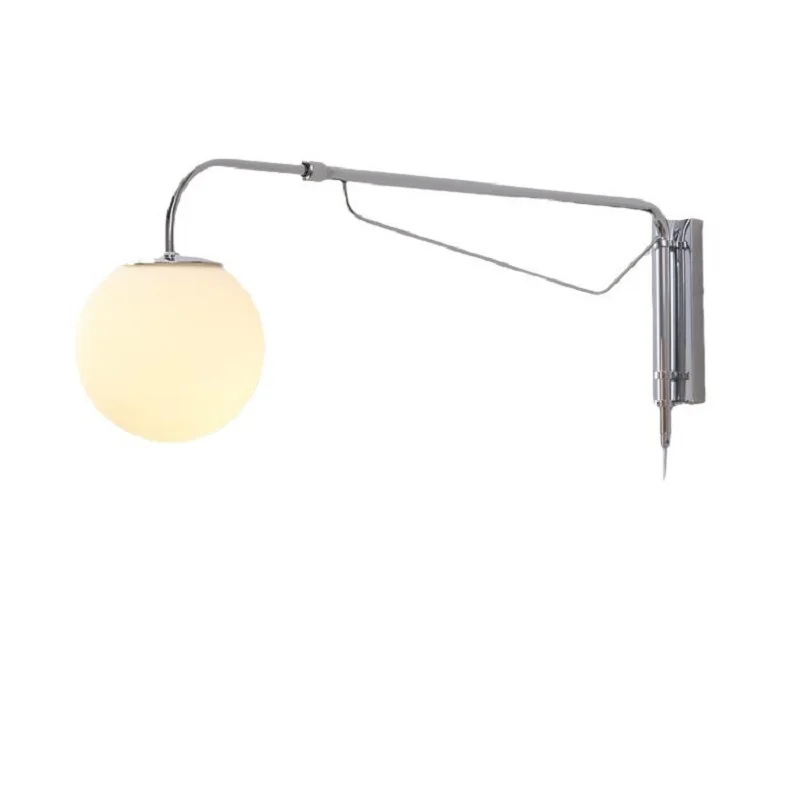 Imagem -05 - Braço Longo Swing Arm Wall Lamp Rotativa Scalable Wall Lamp Lâmpada de Cabeceira Decoração de Sala de Jantar Quarto Wall Lamp