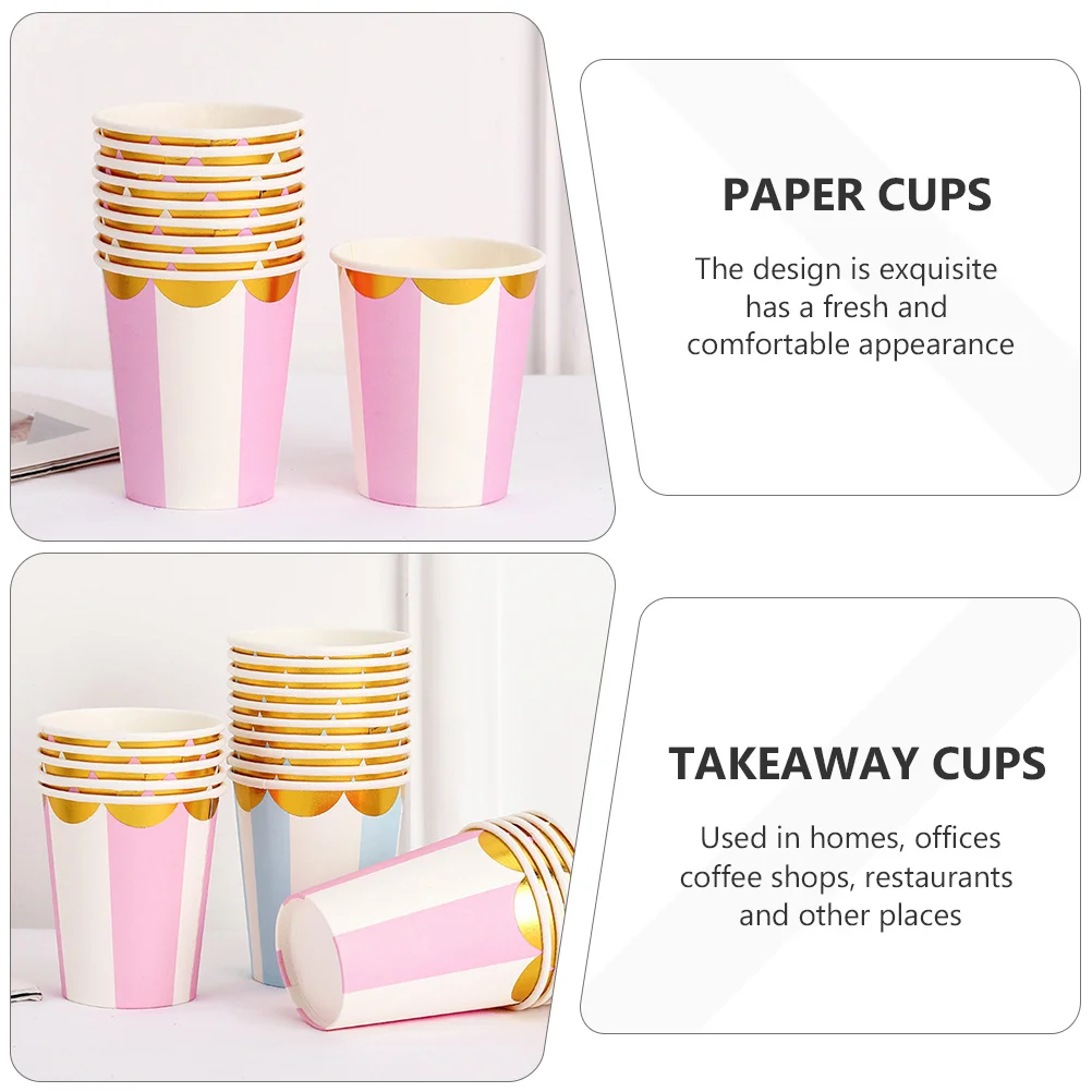 

20Pcs Disposable Paper Cups Mild Safe Environmental Friendly Lightweight Paper Tableware Perfect for Parties Office Coffee Shops