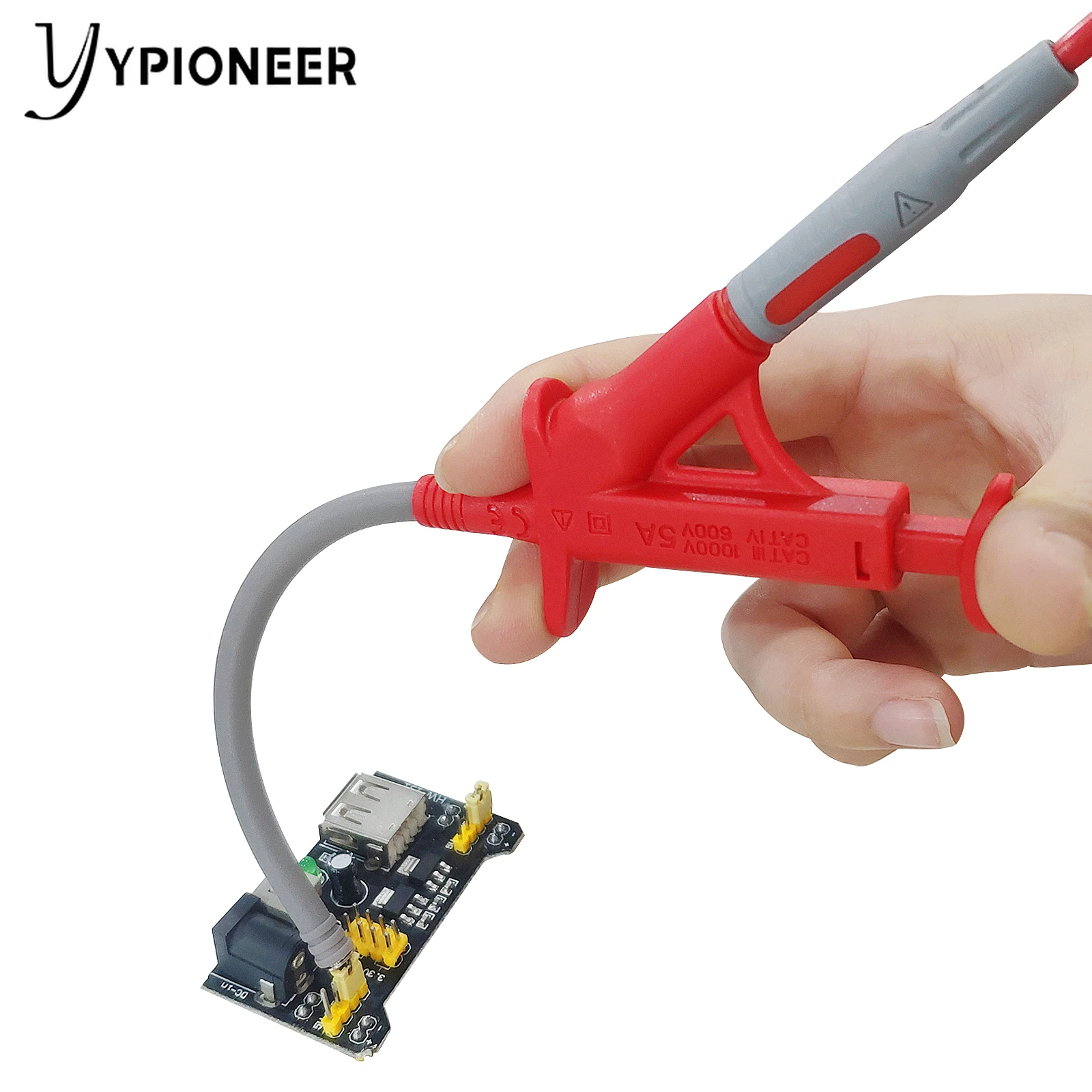 YPioneer P30042 2PCS Multifunctional Insulated Quick Test Hook Clip 1000V Electric Flexible Test Probe Instrument Accessories