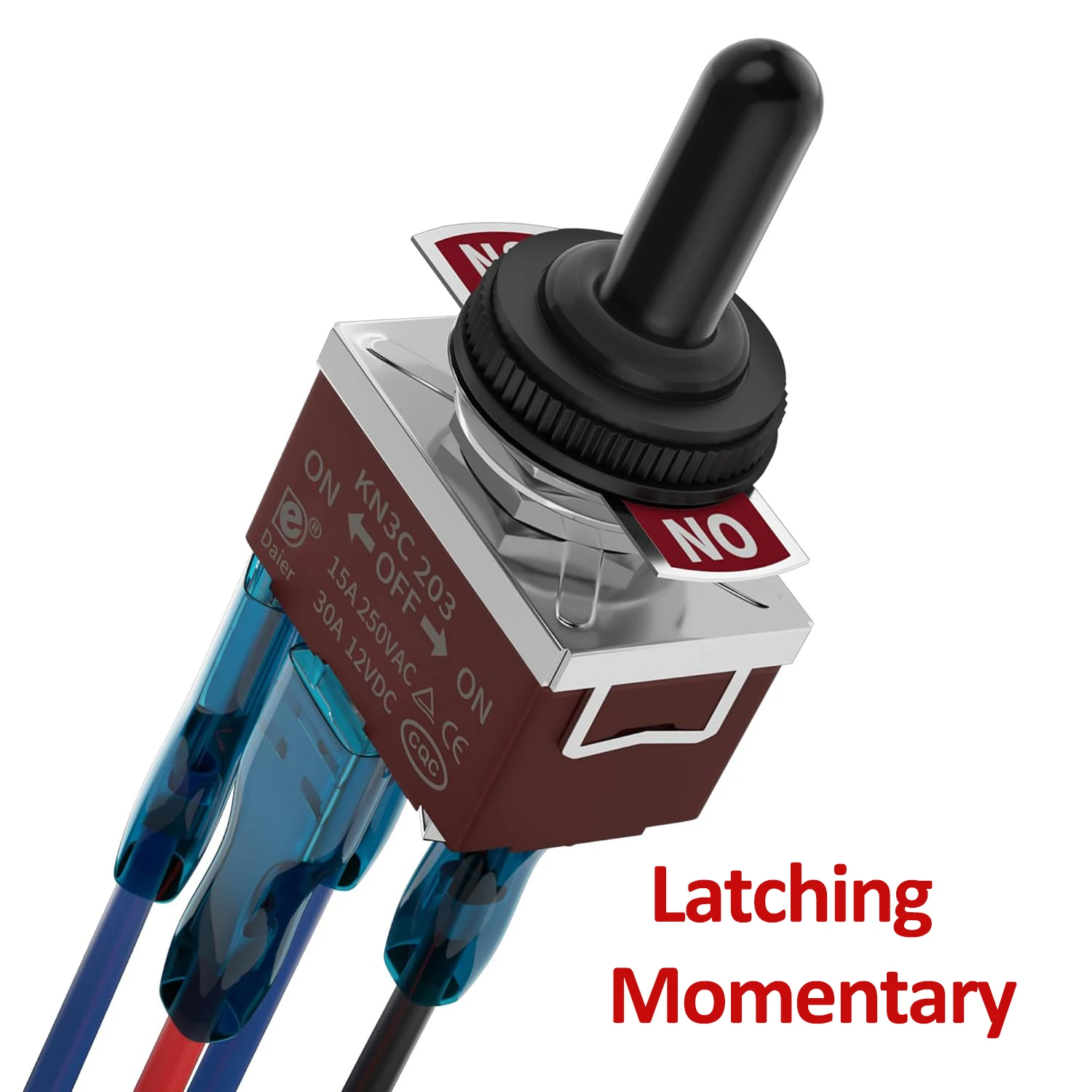 Reverse Polarity Switch 12V 30A 3 Position Toggle Switch Latching Momentary DPDT 4 Pin ON Off ON Toggle Switch with Cover for RV