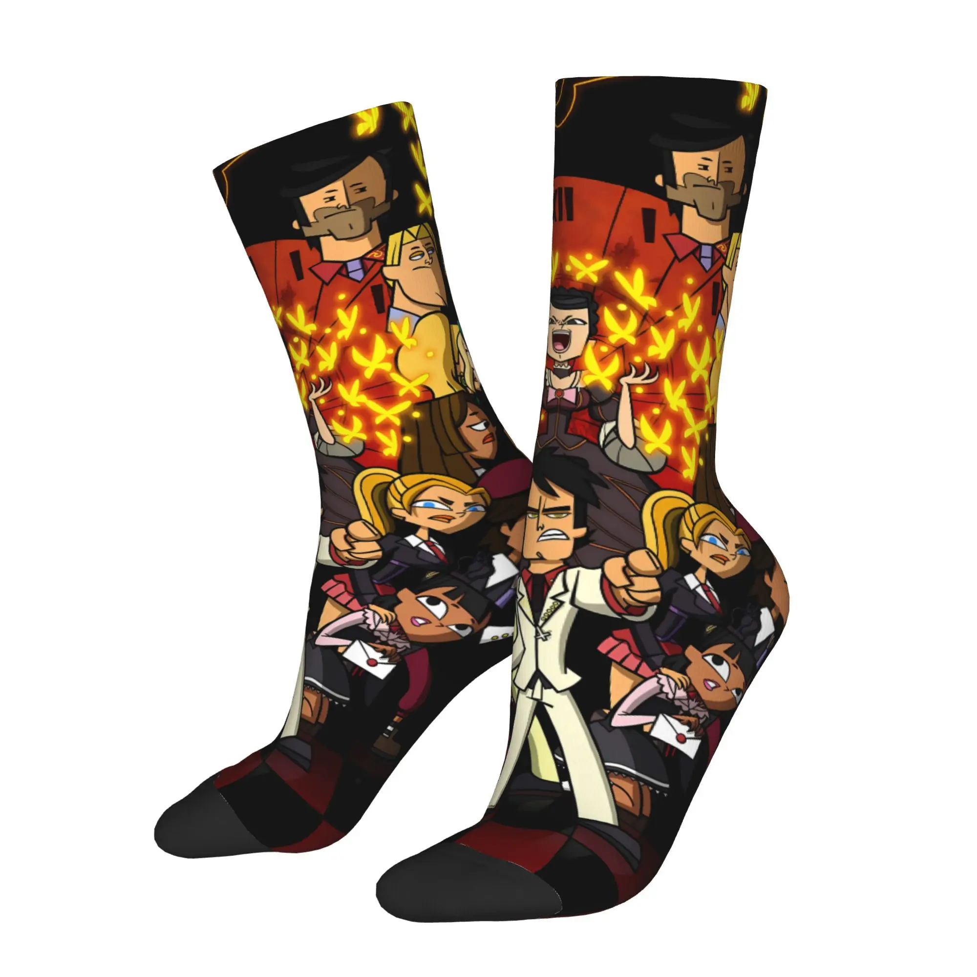 

Funny Men's Socks Total Drama Cartoon Retro Harajuku Crazy Crew Sock Gift Pattern Printed