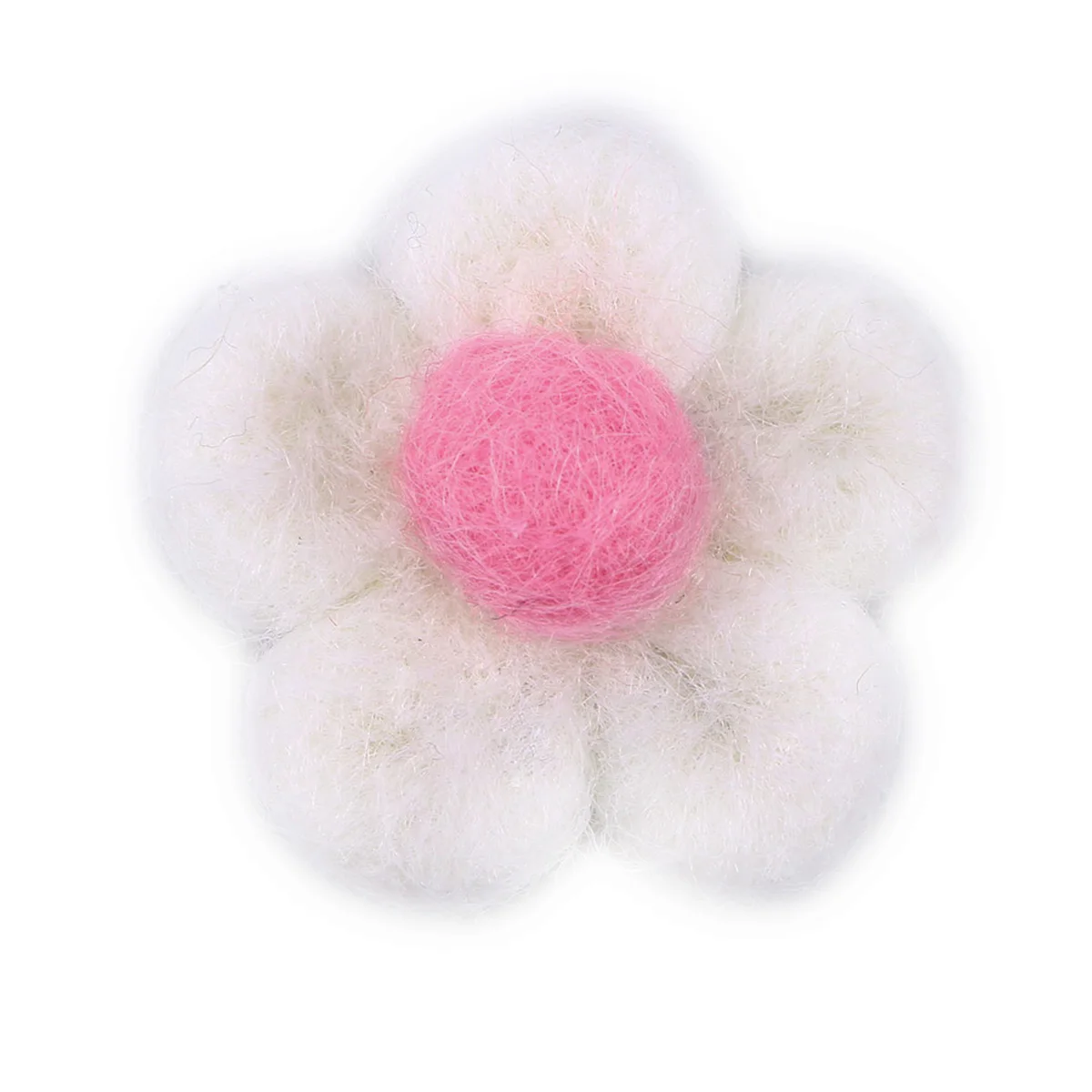 

Wool Felt Balls Five Petals Flower DIY Decorations Crafts Accessory Soft Durable Pure Colors Coarse Texture