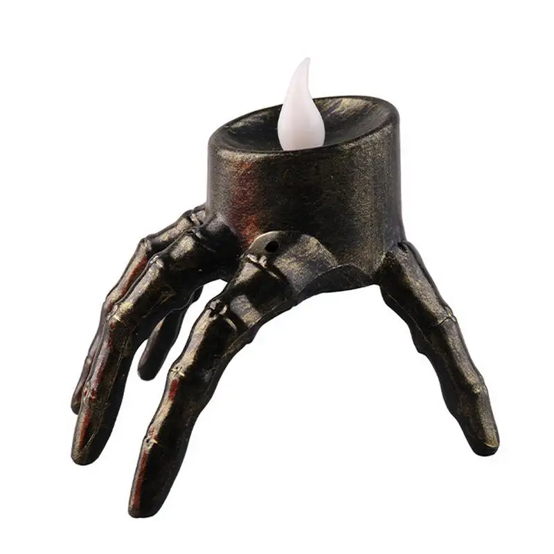 

Halloween Tea Light Candles Scary Skeleton Hand LED Tea Light 8.5cm/3.3inch Flameless Tea Lights Candle Lamp for Halloween Party