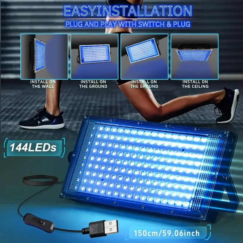 Lâmpada de bronzeamento azul completa lâmpada de fisioterapia bronzeamento