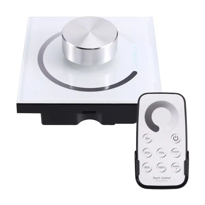 [B24B!】 LED Strip Light Dimmer DC 12V-24V 5050 2835 Wall Panel Remote Rotary Knob Control 0-100 Brightness Adjustment