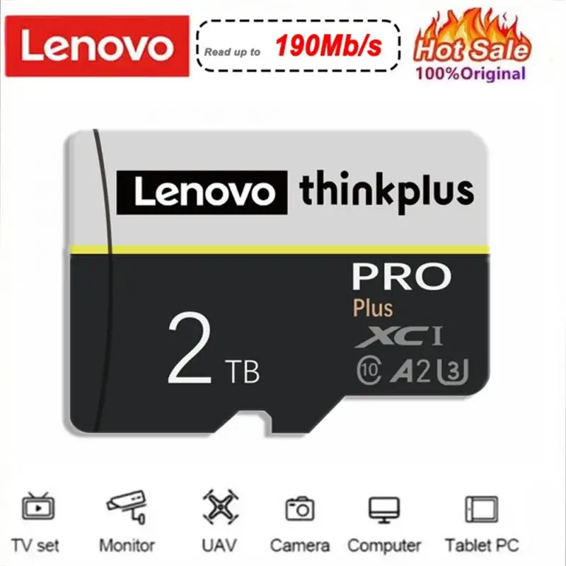 

Lenovo 2TB 1TB Class 10 Memory Card 512GB Micro TF SD Card 256GB High Speed TF Card 128GB TF/SD Flash Memory Card For Phone Ps5