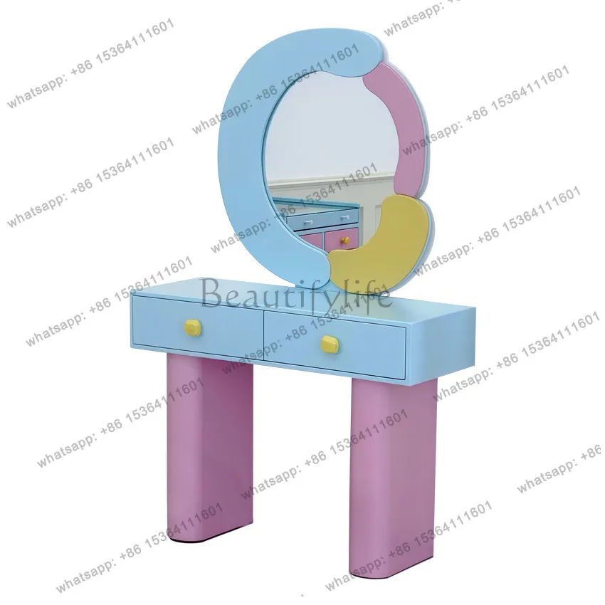 

Dresser Cream Wind Dopamine Full Solid Wood Bedroom Makeup Table