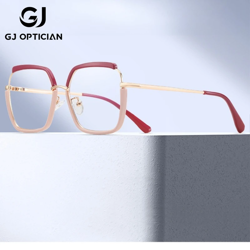 

GJ OPTICIAN TR90 Square Women Optical Prescription Glasses Designer Design Versatile Commuting Anti Blue Light Reading Glasses