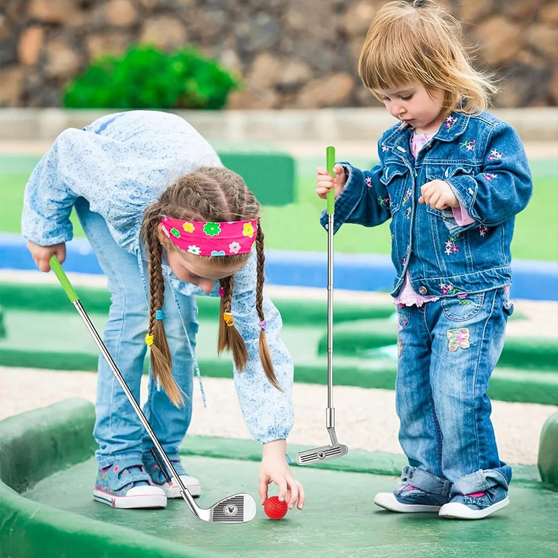 1set children's golf club set outdoor sports toys sports games competitive indoor interactive retractable golf club set toys