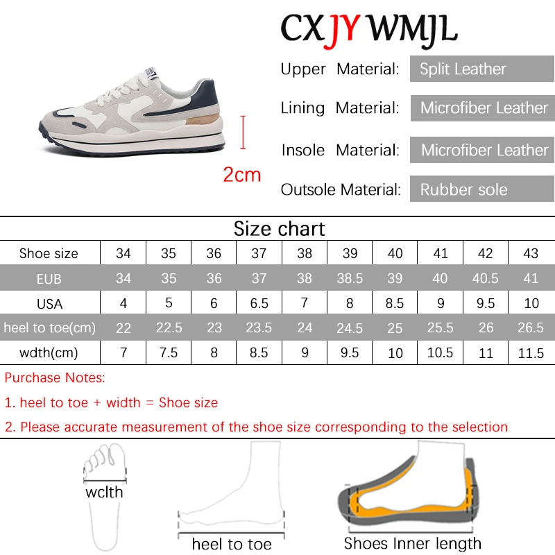 CXJYWMJL Genuine Leather Women Retro Sneakers Plus Size Autumn Casual Vulcanized Shoes Ladies Sports Running Shoe Spring Lace-up