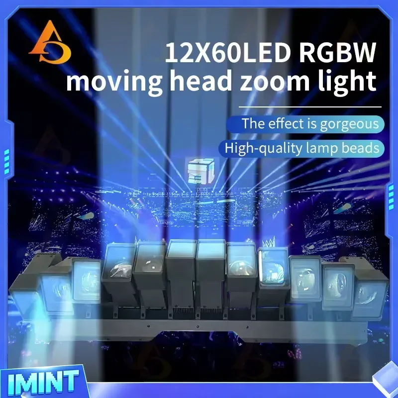 Professional 12X60W LED Moving Head Zoom Light RGBW Bar Matrix Beam Linear Stage Effect Lighting For DJ Disco Club Party view 5
