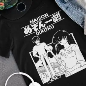 Unisex manga t-shirt, anime, genma, panda, mangá