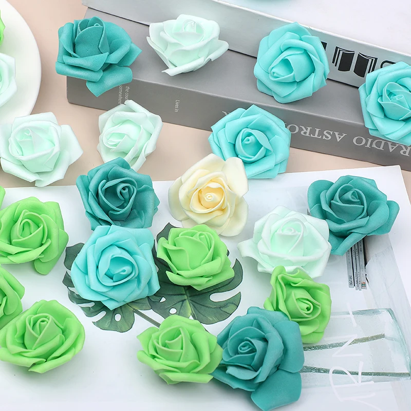 20/50 Stücke 5 cm Schaum Rose Kopf Künstliche Teddybär Rosen Blume Handgemachte DIY Geschenk Dekoration Hochzeit Party Weihnachten wohnkultur – Detail 3