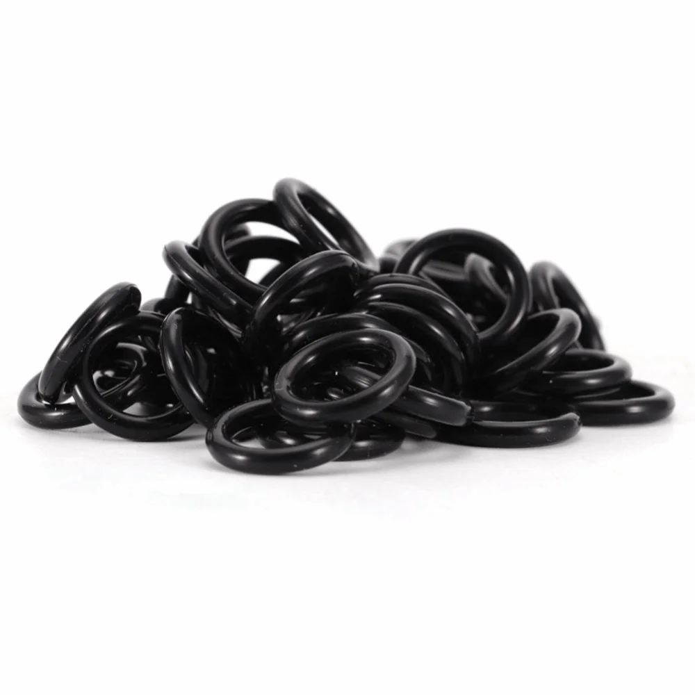 100pcs Durable PVC O Rings Black Waterproof Sealing Rings Flexible Lightweight Hose Gasket Rings Pressure Washer Fittings
