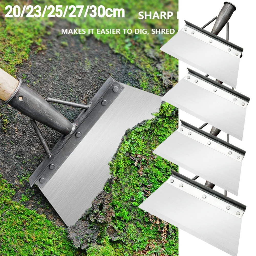 Steel Flat Shovel Multi-Functional Garden Scraper Shovel Rust Resistant Weed Cleaning Shovel for Gardening Weeding Transplanting