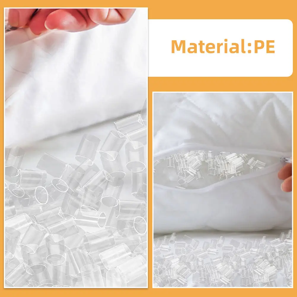 500G Transparent Pe Pillow Filling Tube Resilient Elastic Pillow Stuffing Tubes for Neck Support Comfort Bed Pillows Replacement
