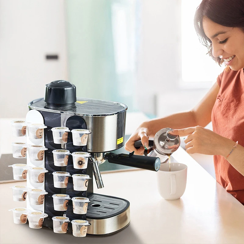 Coffee Capsule Holder Wall Mounted Coffee Pods Dispenser Coffee Capsule Storage Rack Kitchen Coffee Capsule Organizer Cafe