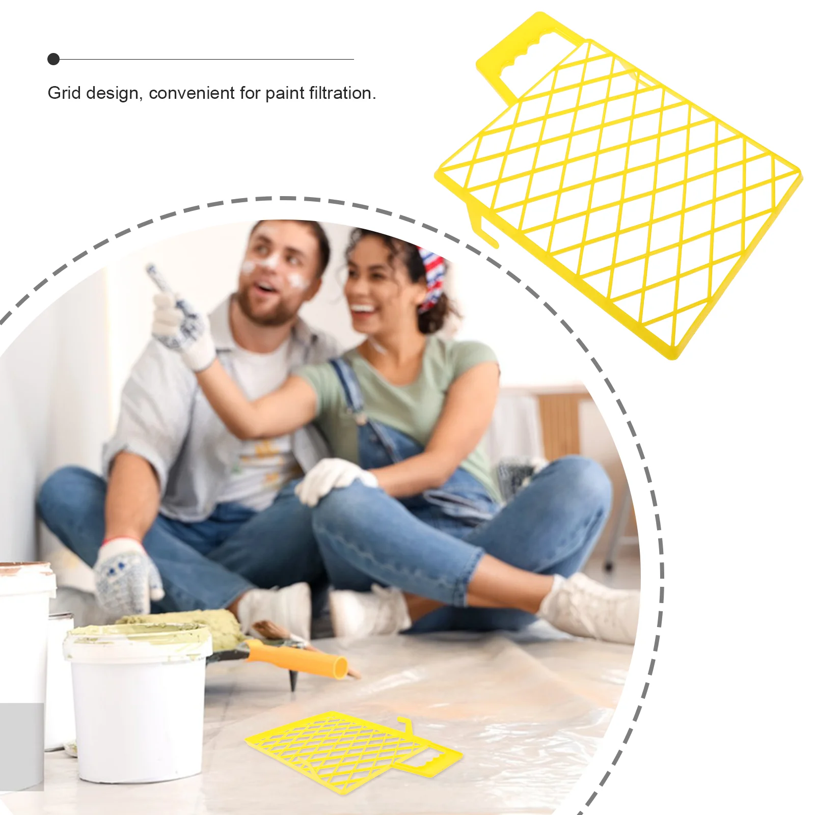 Bezels Paint Grid Tray Beads for Jewelry Making Liner Mesh Roller Yellow Screen