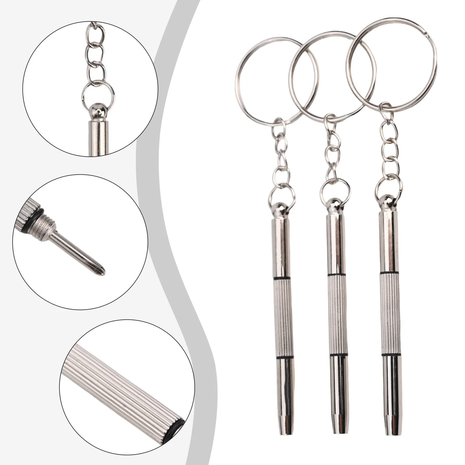 

Eyeglass Screwdriver Screwdriver PCSMini Repair Tool Silver Stainless Steel In Screwdriver Watches Key Chain Repair