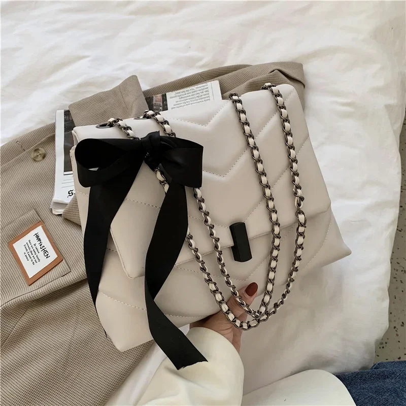 Casual Women Pu Leather Chain Shoulder Bag High Quality Ladies Small Crossbody Bags for Women Fashion Female Tote Messenger Bag