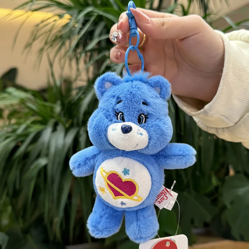 Care Bears-Llavero colgante de mochila de juguete de felpa de dibujos animados para niños y niñas, decoración de mochila escolar, regalo de cumpleaños, lindo llavero de peluche