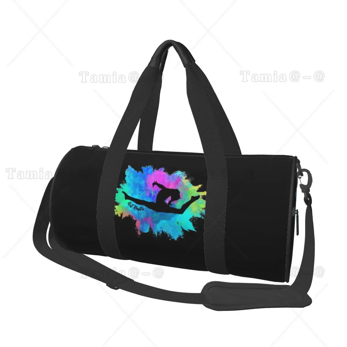 Dancer Gymnast Silhouette Art Leap Gym Bag Training Sports Bags Men's Custom Large Cute Fitness Bag Portable Handbags
