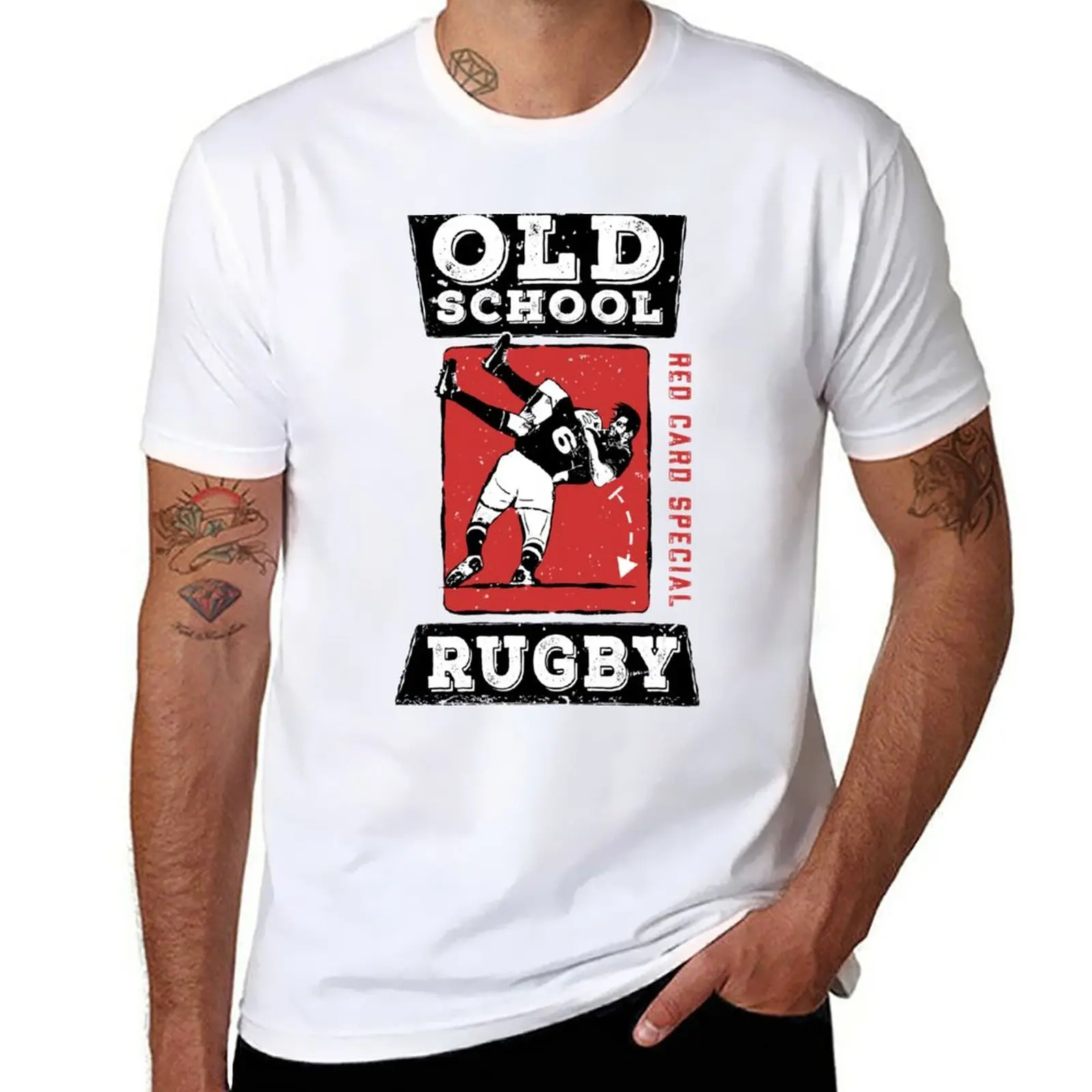 Old School Rugby - Red Card Special T-Shirt Blouse anime clothes sports fans tees tshirts for men