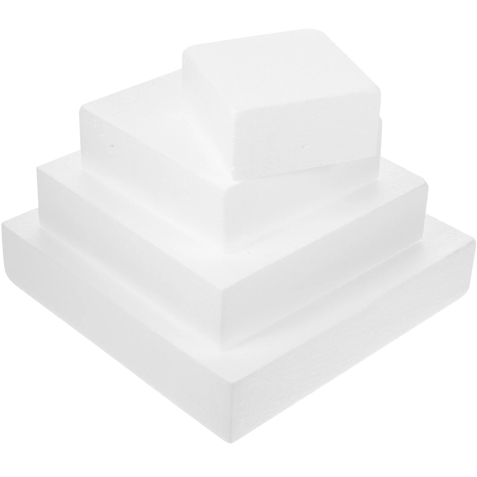 

4pcs Cake Piping Practice Mold Foam Dummy Tier Baking Model Frosting Training Tool Wedding DIY Decoration Cubic Shape for Kids
