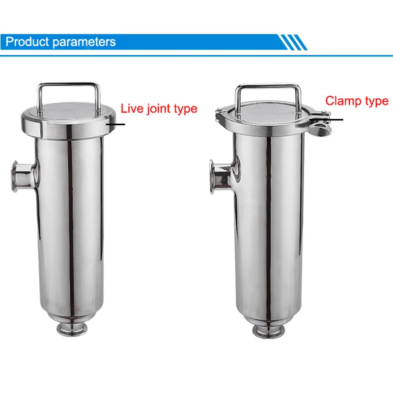 

19 мм 38 мм 51-102 мм Санитарный угловой зажимной фитинг из нержавеющей стали с двойным фильтром для быстрого соединения труб для водоснабжения