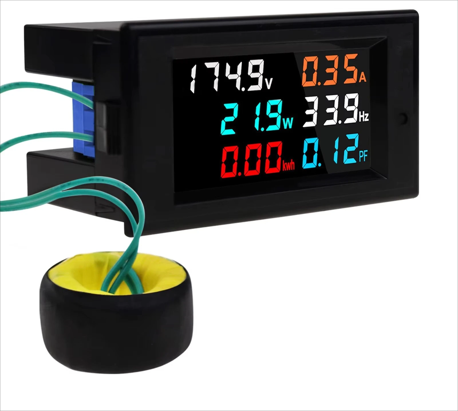 6-in-1 Multimeter Watt Meter Tester AC Voltage and Current Frequency Factor Electrical Power Consumption