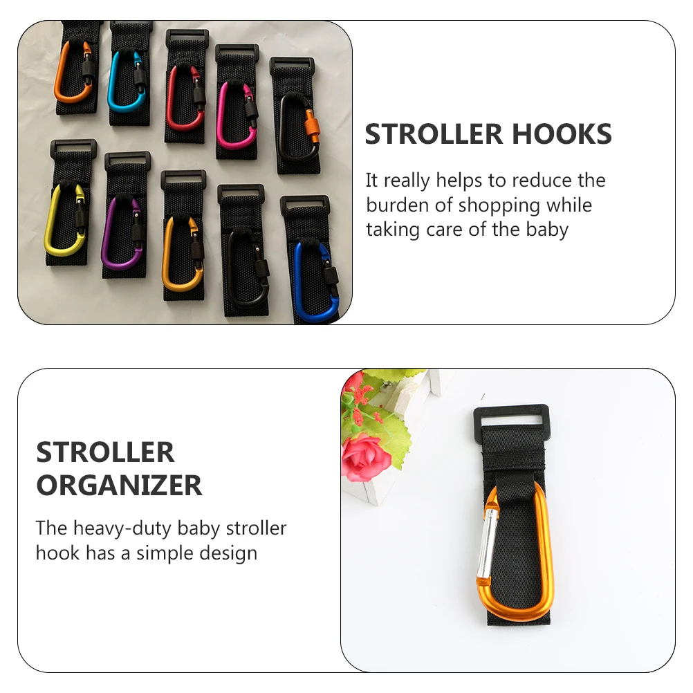 

Non Slip Stroller Hooks Durable PU Aluminum Baby Pushchair Clips Pram Hook For Walkers Wheelchairs Stroller Accessories