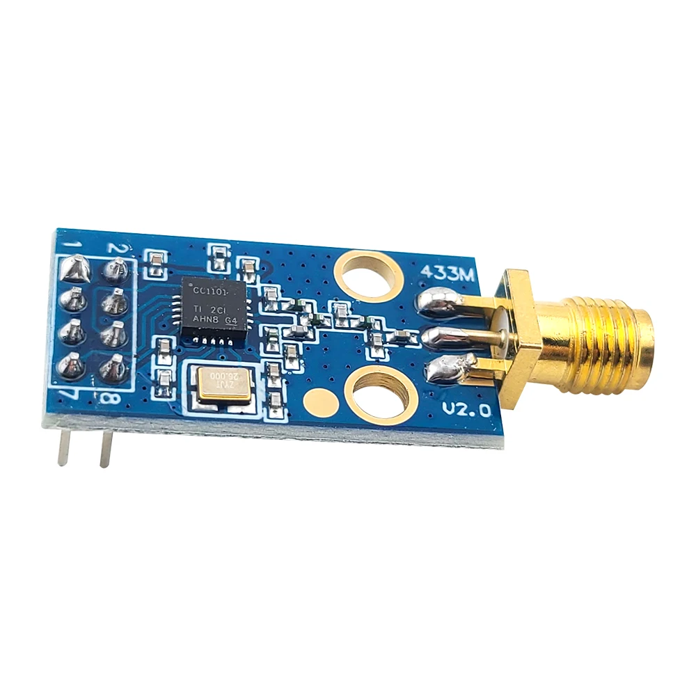 Módulo inalámbrico CC1101, velocidad de comunicación de 10Mbps, módulos de transmisión y recepción de datos de 433M con interfaz SPI de antena SMA