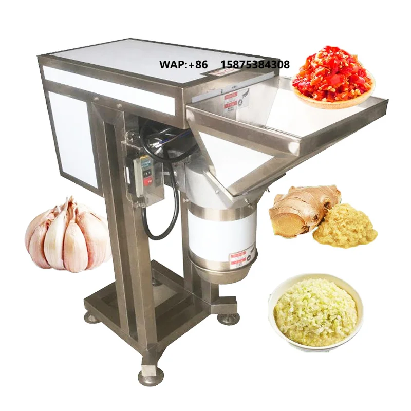 Hot Selling Industrial Fruit Vegetable Crushing Grinding Machine 0.5-2mm Mesh 600-800kg/h Capacity for Garlic Ginger Chilli