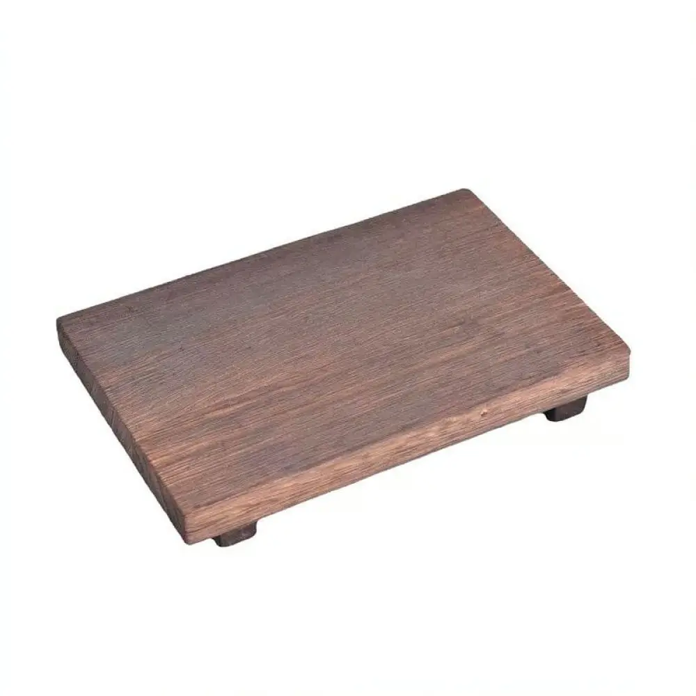 Solid Wood Decorative Tray Rectangle Black Walnut Organizer Plate For Home Tabletop Jewelry Display Storage Base