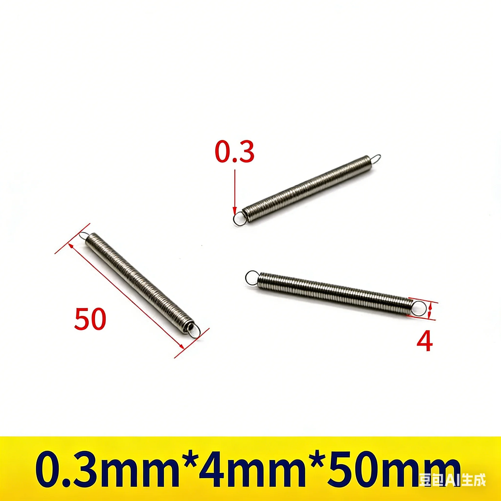 Wire 0.3mm   Stainless Steel  Mini Tension Spring OD 2-4MM Length 10-50mm  DIY Mechanical Small Spring