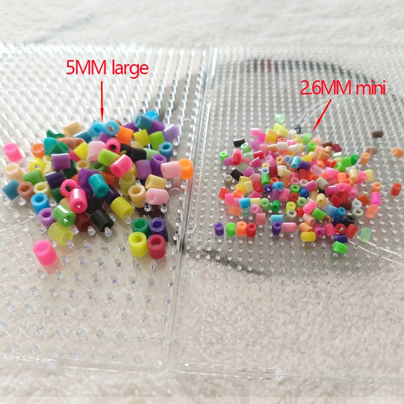 2.6mm mini 8-color transparent Iron Beads for Kids Hama Beads Diy Pixel Puzzles Quality Handmade Gift Toy thermal mosaic beads