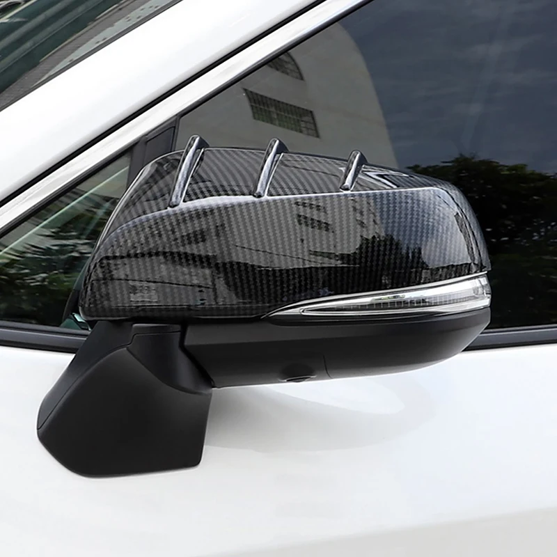 

Carbon Fiber Color Rearview Mirrors Decoration Cover Trim For Toyota RAV4 2020-2024 Car Styling Exterior Accessories