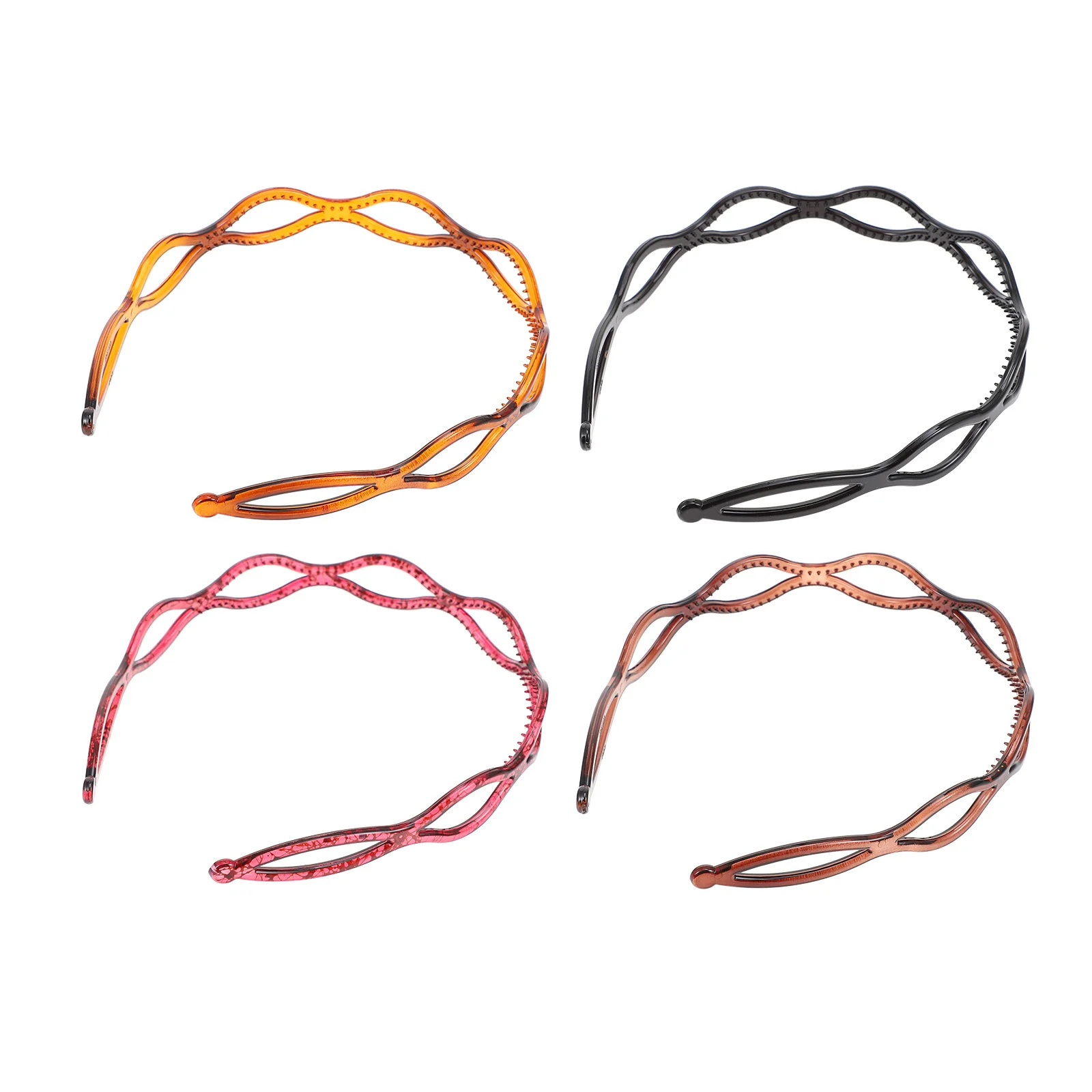 

4pcs Delicate Hollow Headband Women Lightweight Hair Accessories Face Washing Headwear Simple Chic Stylish Durable Female