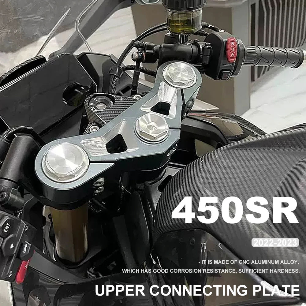 

Suitable For CFMOTO 450SR Motorcycle Accessories 450SR 2022 2023 Upper Samsung Connecting Plate Components Column Fixing Plate