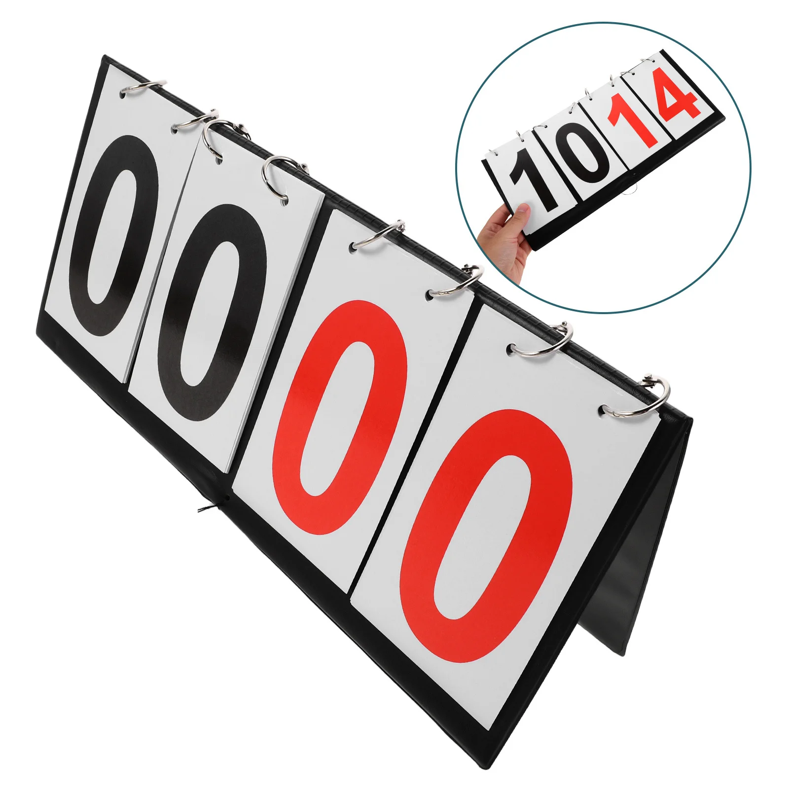 

4-Digit Tabletop Flip Scoreboard Manual Score Keeper Portable Sports Score Counter for Volleyball Basketball Tennis Game Night