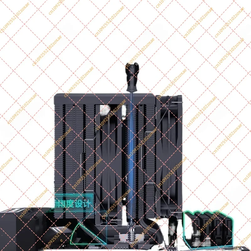 Dual Tower CPU Cooler 8 Heatpipes for LGA1700 AM4 AM5 X99 12V Fan Silent Heatsink Desktop Radiator