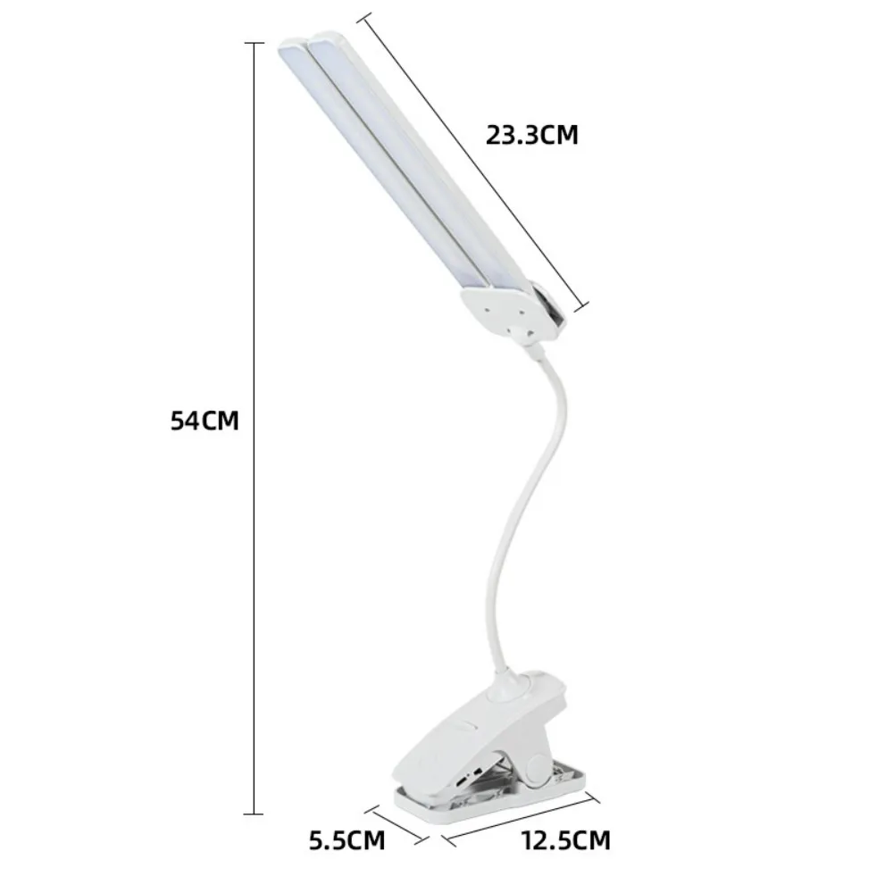مصباح مكتبي LED قابل لإعادة الشحن عبر USB - ضوء قراءة للعناية بالعين للطلاب، مصباح دراسة صغير محمول لغرفة النوم/غرفة النوم