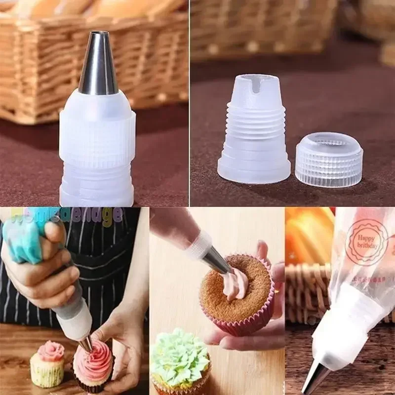 5-20pcs Coupler Adaptor Icing Piping Nozzle Bag Cake Flower Pastry Decoration Tool Small Size Adapter Nozzle